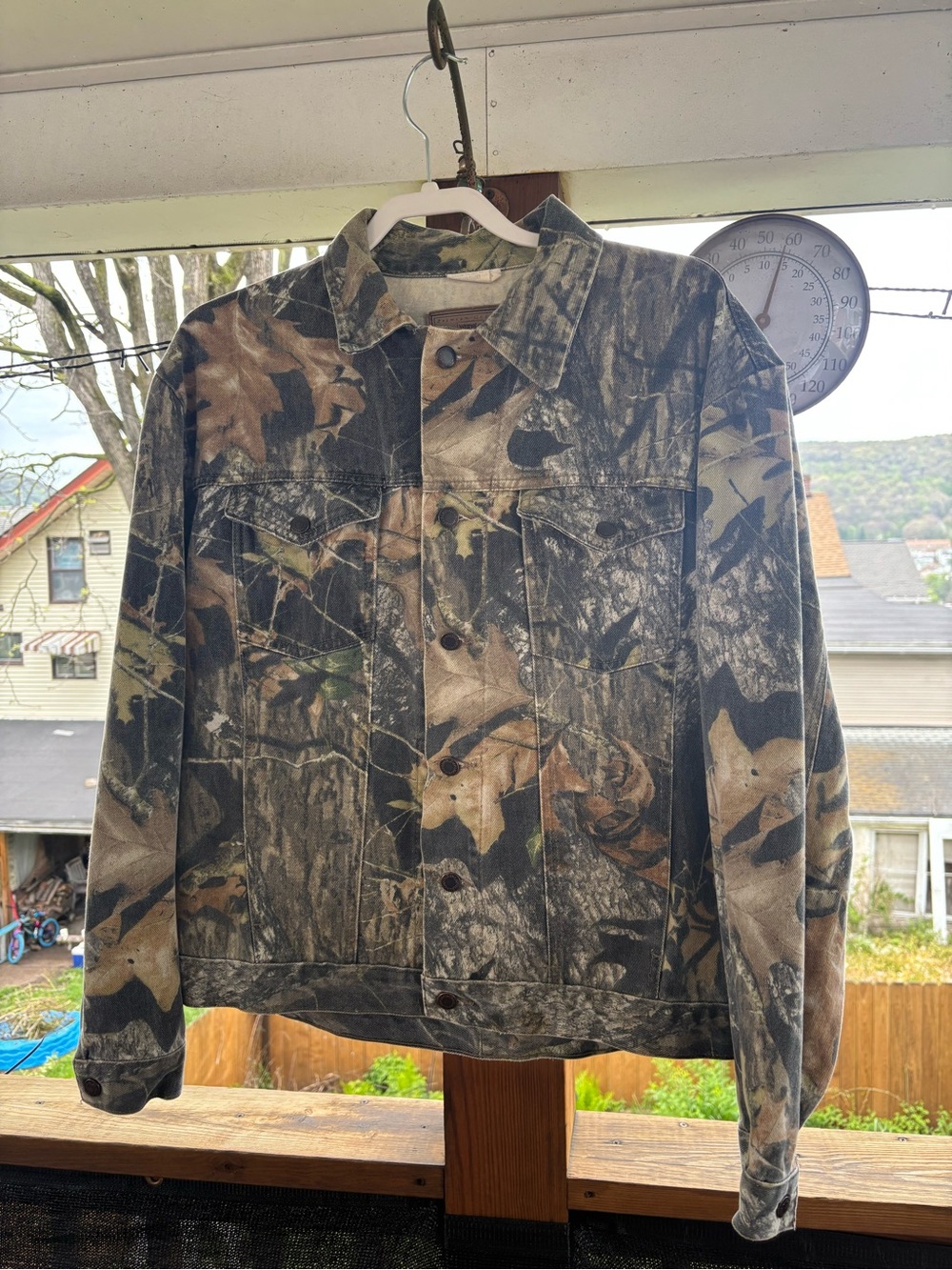 Wrangler Men's Camouflage Button Jacket - Green, Brown, Tan